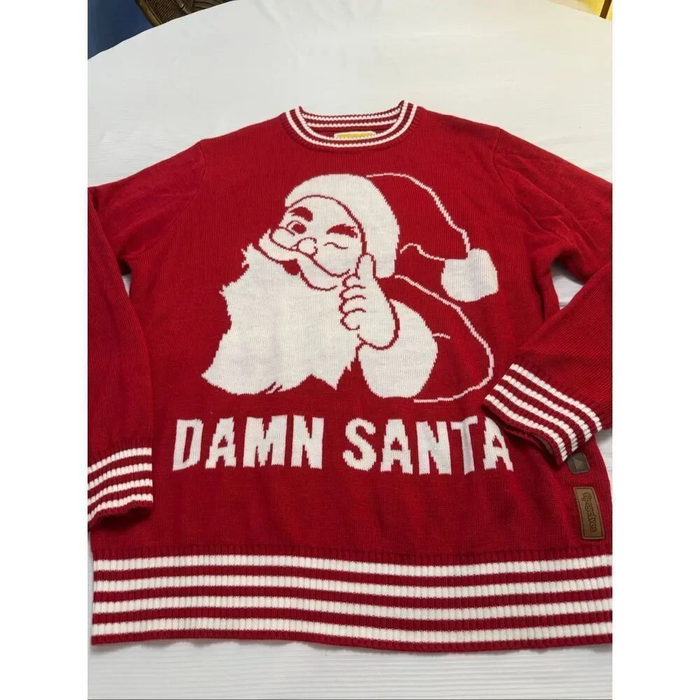 Tipsy Elves Damn Santa Ugly Christmas Sweater Size XL